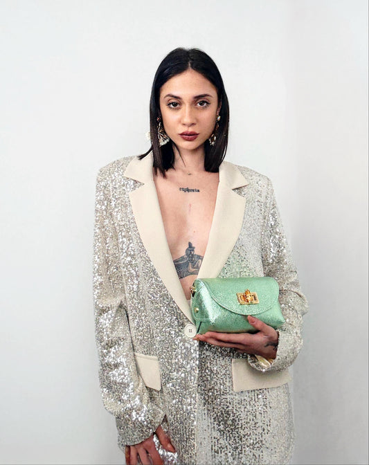 COPLETO GIACCA E PANTALONE COLR CHAMPAGNE