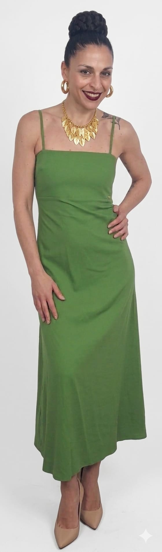 Vestito lungo taglio impero